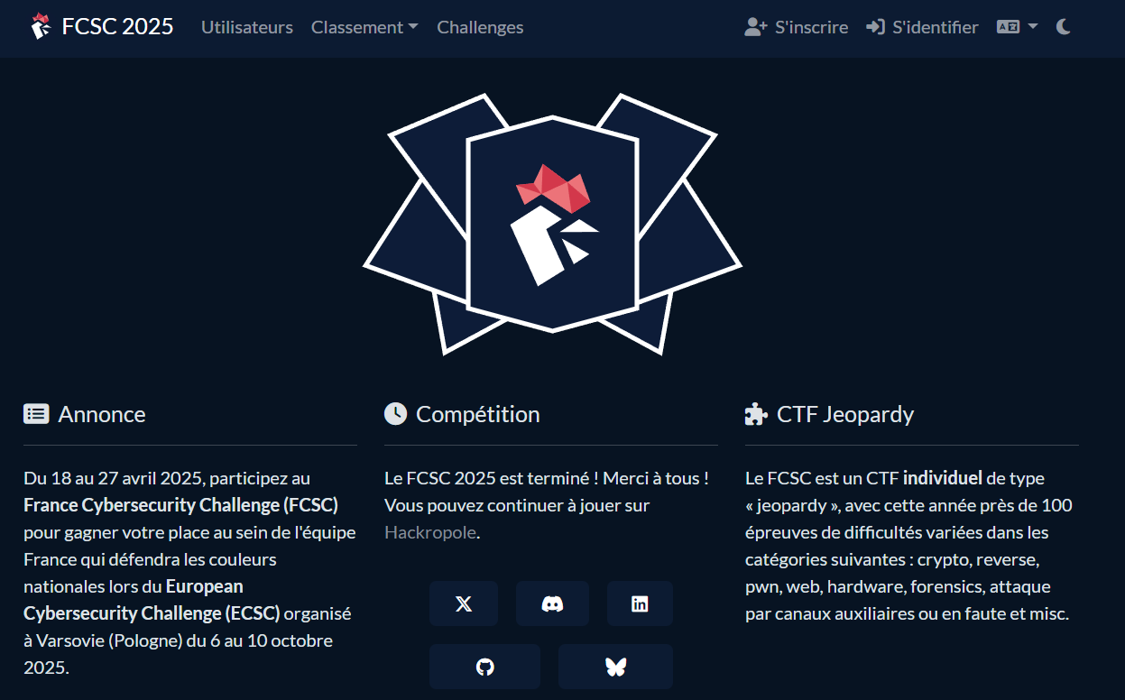 Write-Up du challenge de pwn "Editeur de configuration " du FCSC 2025 /posts/fcsc-2025/images/fcsc_preview.png